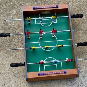 Mini Foosball Table - Wooden Soccer Game Tabletop, 12 Players - READ DESCRIP